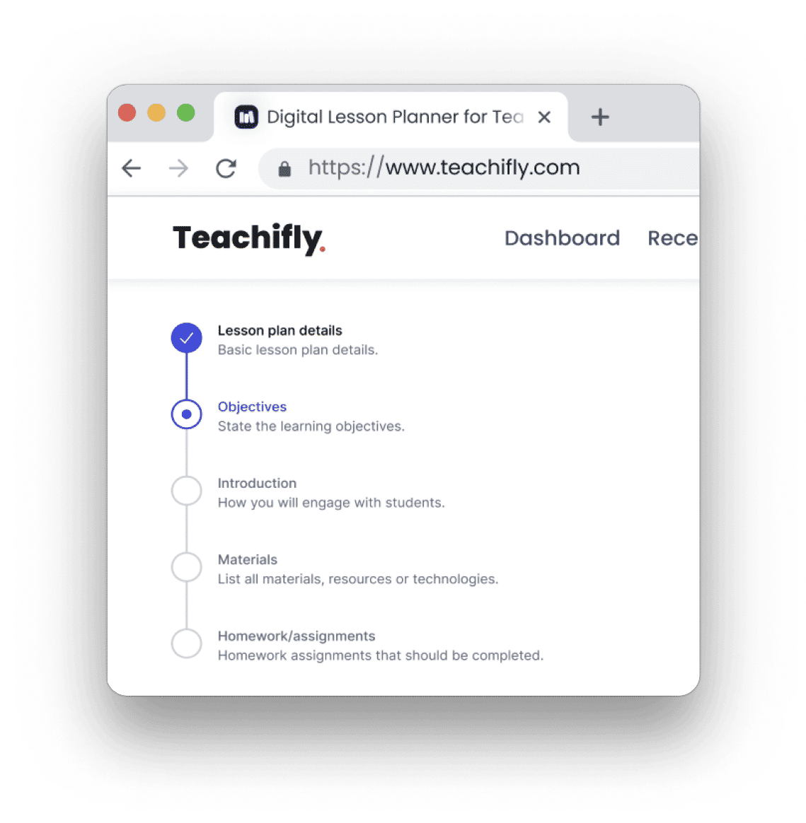 Digital lesson planner for teachers teachifly